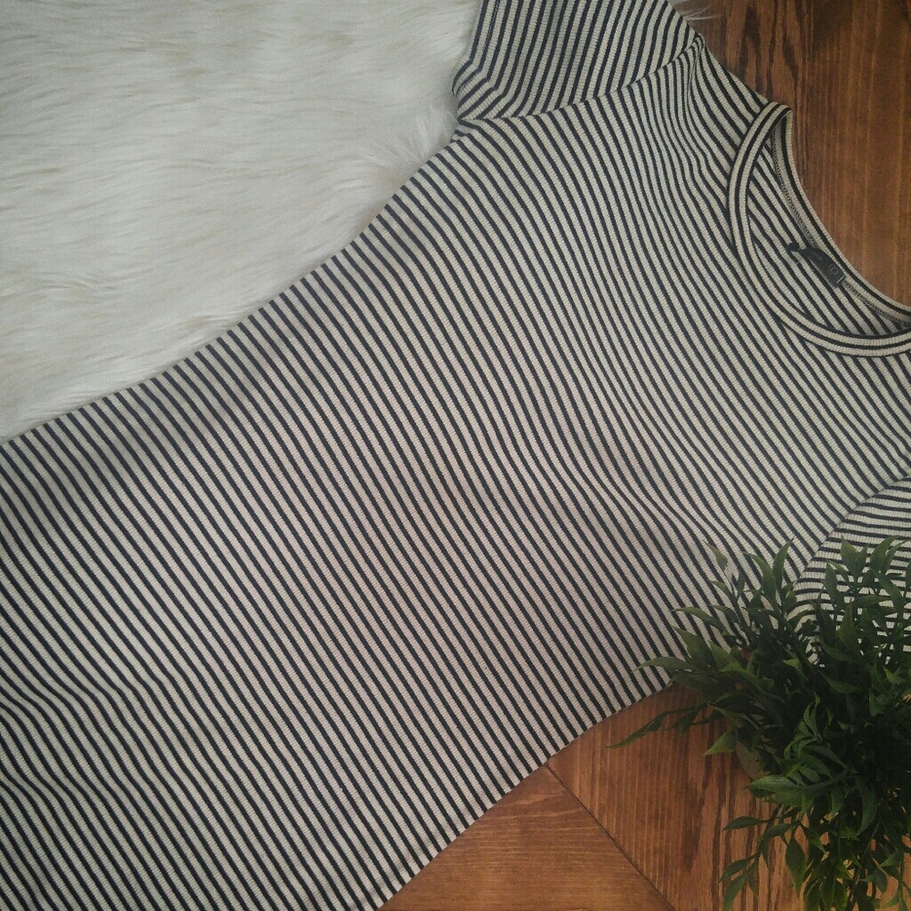 Black and White Striped Body Con Dress